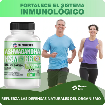 ASHWAGANDHA CON KSM - 66 | 100% NATURAL