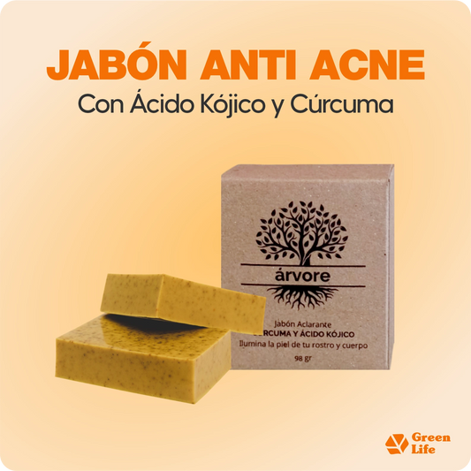 JABÓN ANTI ACNÉ DE CÚRCUMA Y ÁCIDO KÓJICO